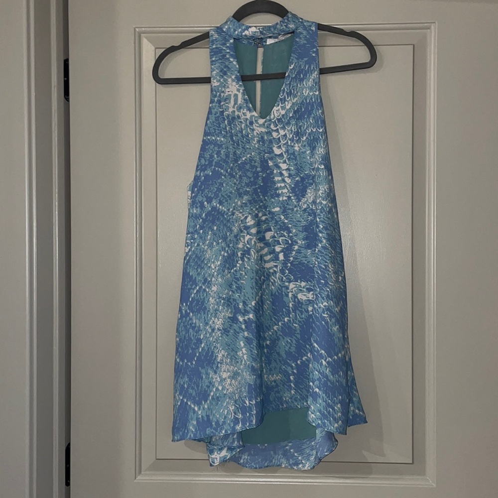 🤍 Blue Aline High Neck Dress 🤍